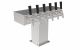 Tee Tower, 4 Faucet in Stainless Steel - Air Cooled with 304 Stainless Steel Shanks