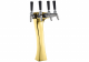 Air-Cooled Beer Dispensing Kit - Panther Tower, 3 Faucet in Polished Gold