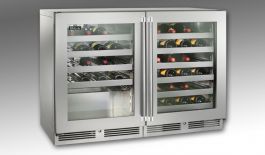 Perlick HP48FRB 48 Inch Undercounter Freezer/Refrigerator with 12 cu. ft.  Total Capacity, Individual Temperature Zones, Variable Speed Compressor,  Adjustable Full-Extension Shelves and Door Locks: Built In
